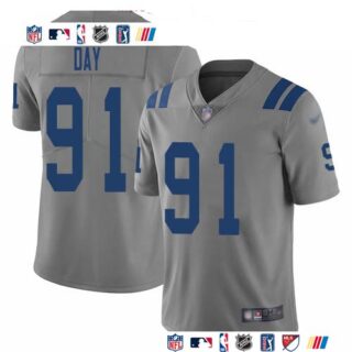 Nike Colts #91 Sheldon Day Gray Men's Stitched NFL Limited Inverted Legend Jersey