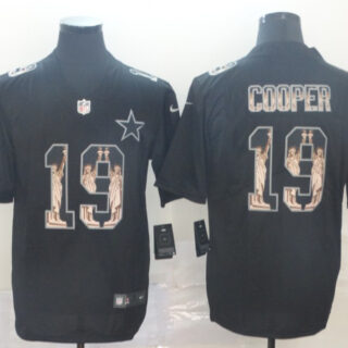 Nike Cowboys 19 Amari Cooper Black Statue Of Liberty Limited Jersey