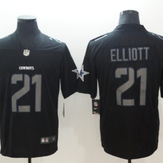Nike Cowboys 21 Ezekiel Elliott Black Impact Limited Jersey