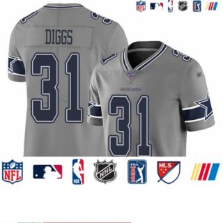 Nike Cowboys #31 Trevon Diggs Gray Men's Stitched NFL Limited Inverted Legend 100th Season Jersey