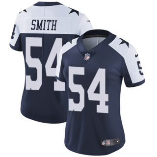 Nike Cowboys #54 Jaylon Smith Navy Blue Thanksgiving Women's Stitched NFL Vapor Untouchable Limited Throwback Jersey