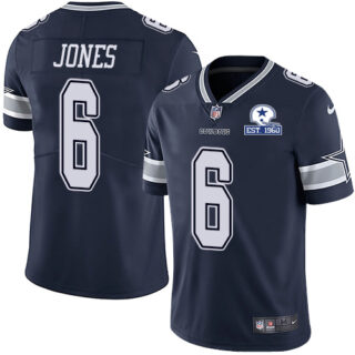 Nike Cowboys #6 Chris Jones Navy Blue Team Color Men's Stitched With Established In 1960 Patch NFL Vapor Untouchable Limited Jersey