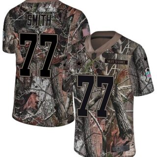 Nike Cowboys #77 Tyron Smith Camo Men's Stitched NFL Limited Rush Realtree Jersey