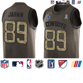 Nike Cowboys #89 Blake Jarwin Green Men's Stitched NFL Limited Salute To Service Tank Top Jersey