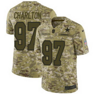 Nike Cowboys #97 Taco Charlton Camo Youth Stitched NFL Limited 2018 Salute to Service Jersey