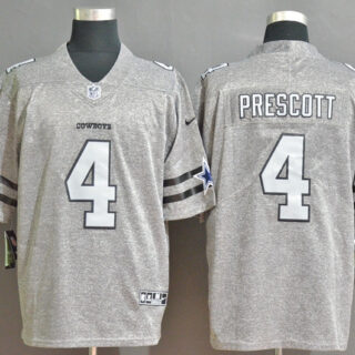 Nike Cowboys 4 Dak Prescott 2019 Gray Gridiron Gray Vapor Untouchable Limited Jersey