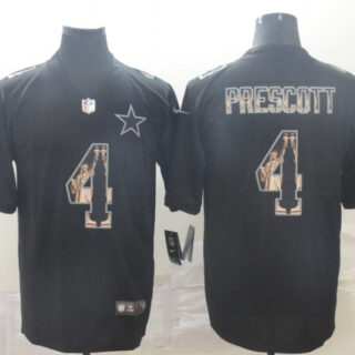 Nike Cowboys 4 Dak Prescott Black Statue Of Liberty Limited Jersey