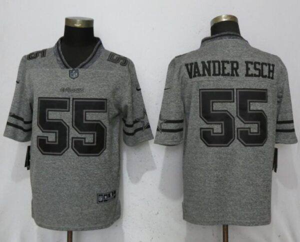 Nike Cowboys 55 Leighton Vander Esch Gray Gridiron Gray Vapor Untouchable Limited Jersey