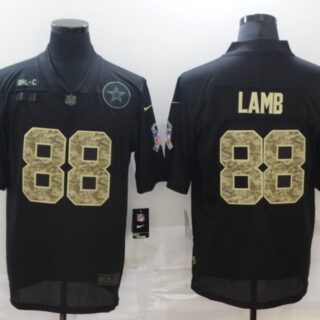 Nike Cowboys 88 Ceedee Lamb Black Camo 2020 Salute To Service Limited Jersey