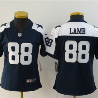 Nike Cowboys 88 Ceedee Lamb Navy Women 2020 NFL Draft First Round Pick Throwback Vapor Untouchable Limited Jersey
