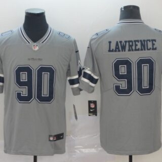 Nike Cowboys 90 DeMarcus Lawrence Gray Inverted Legend Limited Jersey