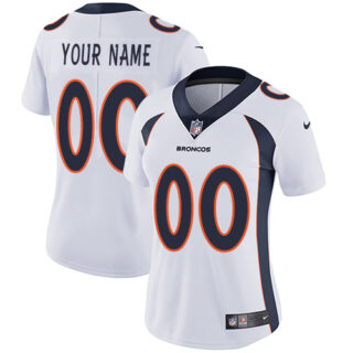 Nike Denver Broncos Elite White Road Women's Jersey NFL Vapor Untouchable Customized jerseys