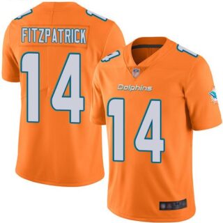 Nike Dolphins 14 Ryan Fitzpatrick Orange Vapor Untouchable Limited Jersey