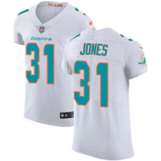 Nike Dolphins #31 Byron Jones White Men's Stitched NFL New Elite Jersey