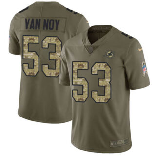Nike Dolphins #53 Kyle Van Noy Olive Camo Men's Stitched NFL Limited 2017 Salute To Service Jersey