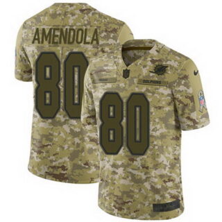 Nike Dolphins #80 Danny Amendola Camo Men's Stitched NFL Limited 2018 Salute To Service Jersey