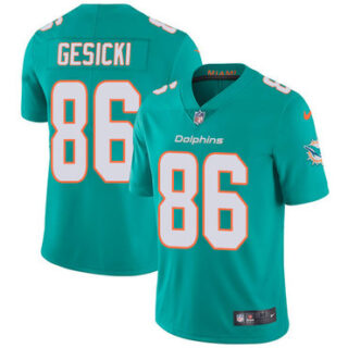 Nike Dolphins #86 Mike Gesicki Aqua Green Team Color Men's Stitched NFL Vapor Untouchable Limited Jersey