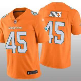 Nike Dolphins 45 Brandon Jones Orange Vapor Untouchable Limited Jersey
