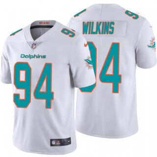 Nike Dolphins 94 Christian Wilkins White Vapor Untouchable Limited Jersey