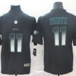 Nike Eagles 11 Carson Wentz Black Arch Smoke Vapor Untouchable Limited Jersey