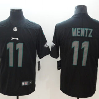Nike Eagles 11 Carson Wentz Black Impact Limited Jersey
