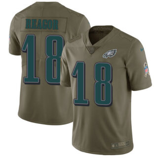 Nike Eagles #18 Jalen Reagor Olive Men's Stitched NFL Limited 2017 Salute To Service Jersey