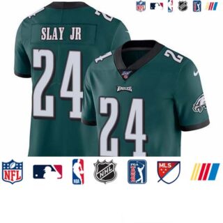 Nike Eagles #24 Darius Slay Jr Green Team Color Men's Stitched NFL 100th Season Vapor Untouchable Limited Jersey