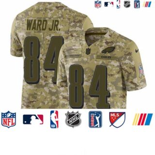 Nike Eagles #84 Greg Ward Jr. Camo Men's Stitched NFL Limited 2018 Salute To Service Jersey