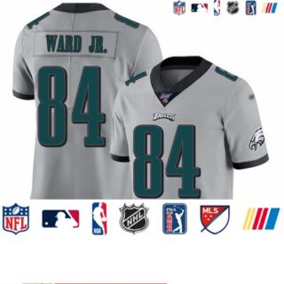 Nike Eagles #84 Greg Ward Jr. Silver Men's Stitched NFL Limited Inverted Legend 100th Season Jersey