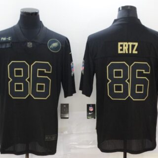 Nike Eagles 86 Zach Ertz Black 2020 Salute To Service Limited Jersey