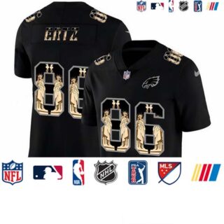 Nike Eagles 86 Zach Ertz Black Statue Of Liberty Limited Jersey