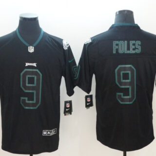 Nike Eagles 9 Nick Foles Black Shadow Legend Limited Jersey