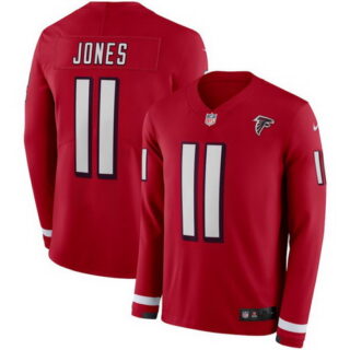 Nike Faclons 11 Julio Jones Red Therma Long Sleeve Jersey