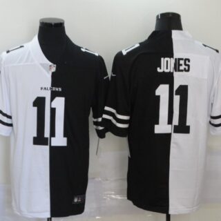Nike Falcons 11 Julio Jones Black And White Split Vapor Untouchable Limited Jersey