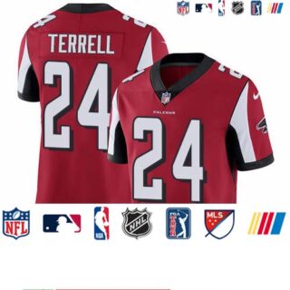 Nike Falcons #24 A.J. Terrell Red Team Color Men's Stitched NFL Vapor Untouchable Limited Jersey