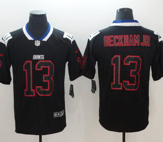 Nike Giants 13 Odell Beckham Jr Black Shadow Legend Limited Jersey