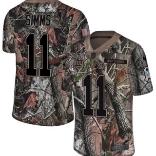 Nike Giants #11 Phil Simms Camo Men's Stitched NFL Limited Rush Realtree Jersey