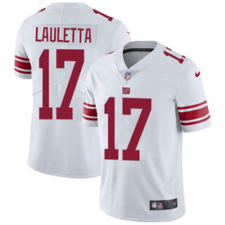 Nike Giants #17 Kyle Lauletta White Men's Stitched NFL Vapor Untouchable Limited Jersey