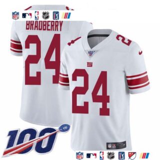 Nike Giants #24 James Bradberry White Men's Stitched NFL 100th Season Vapor Untouchable Limited Jersey