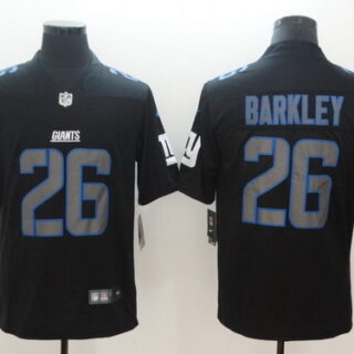 Nike Giants 26 Saquon Barkley Black Rush Impact Limited Jersey