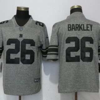 Nike Giants 26 Saquon Barkley Gray Vapor Untouchable Limited Jersey