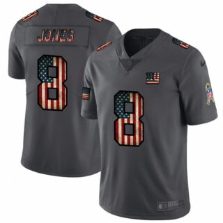 Nike Giants 8 Daniel Jones 2019 Salute To Service USA Flag Fashion Limited Jersey