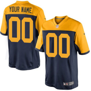 Nike Green Bay Packers Elite Navy Blue Alternate Youth Jersey NFL Vapor Untouchable Customized jerseys