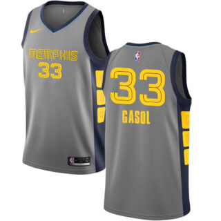 Nike Grizzlies #33 Marc Gasol Gray NBA Swingman City Edition 2018 19 Jersey
