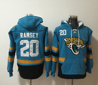 Nike Jaguars 20 Jalen Ramsey Teal Pullover Hoodie