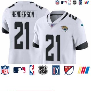 Nike Jaguars #21 C.J. Henderson White Men's Stitched NFL 100th Season Vapor Untouchable Limited Jersey
