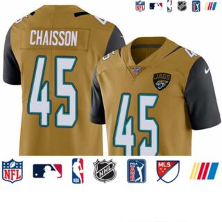 Nike Jaguars #45 K'Lavon Chaisson Gold Men's Stitched NFL Limited Rush 100th Season Jersey