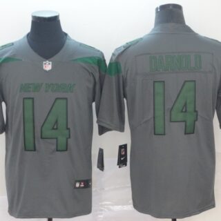 Nike Jets 14 Sam Darnold Gray Inverted Legend Limited Jersey