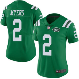 Nike Jets #2 Jason Myers Green Women's Stitched NFL Limited Rush Jersey