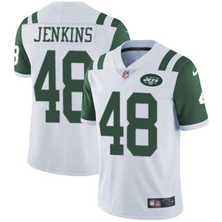 Nike Jets #48 Jordan Jenkins White Men's Stitched NFL Vapor Untouchable Limited Jersey